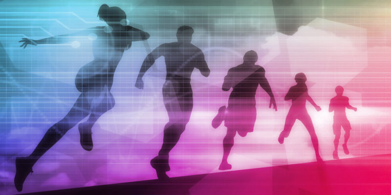 featured image sports tech running graphic