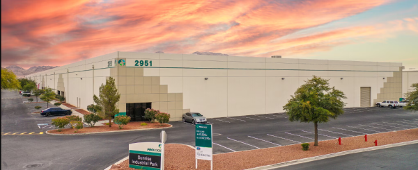A photo of the outside of the Dealer Tire distribution center in Clark County
